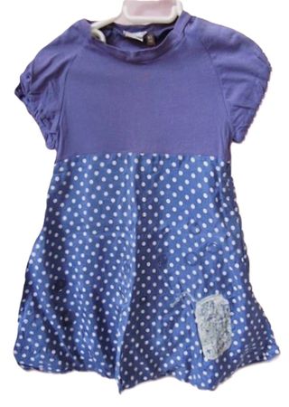 edles IKKS Kleid Gr. 110 116 Seide/Coton L59cm hoher NP