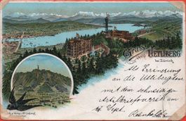 LITHO Gruss vom UETLIBERG bei Zürich, Verlag Hch. Schlumpf