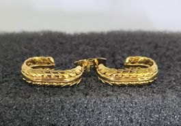 Edelstahlohrringe 18K vergoldet, ausgefallenes Design
