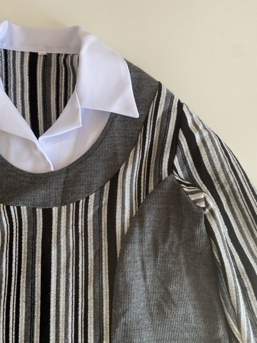 Pullover & Sweatshirts: Damen Langarmshirt gestreift mit Gürtel Gr. m – Gebraucht aus lommis von inf_thv8 2