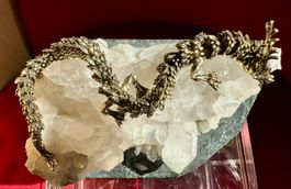 Edler Kristall mit Drachenfigur auf Steinsockel✨1153g✨