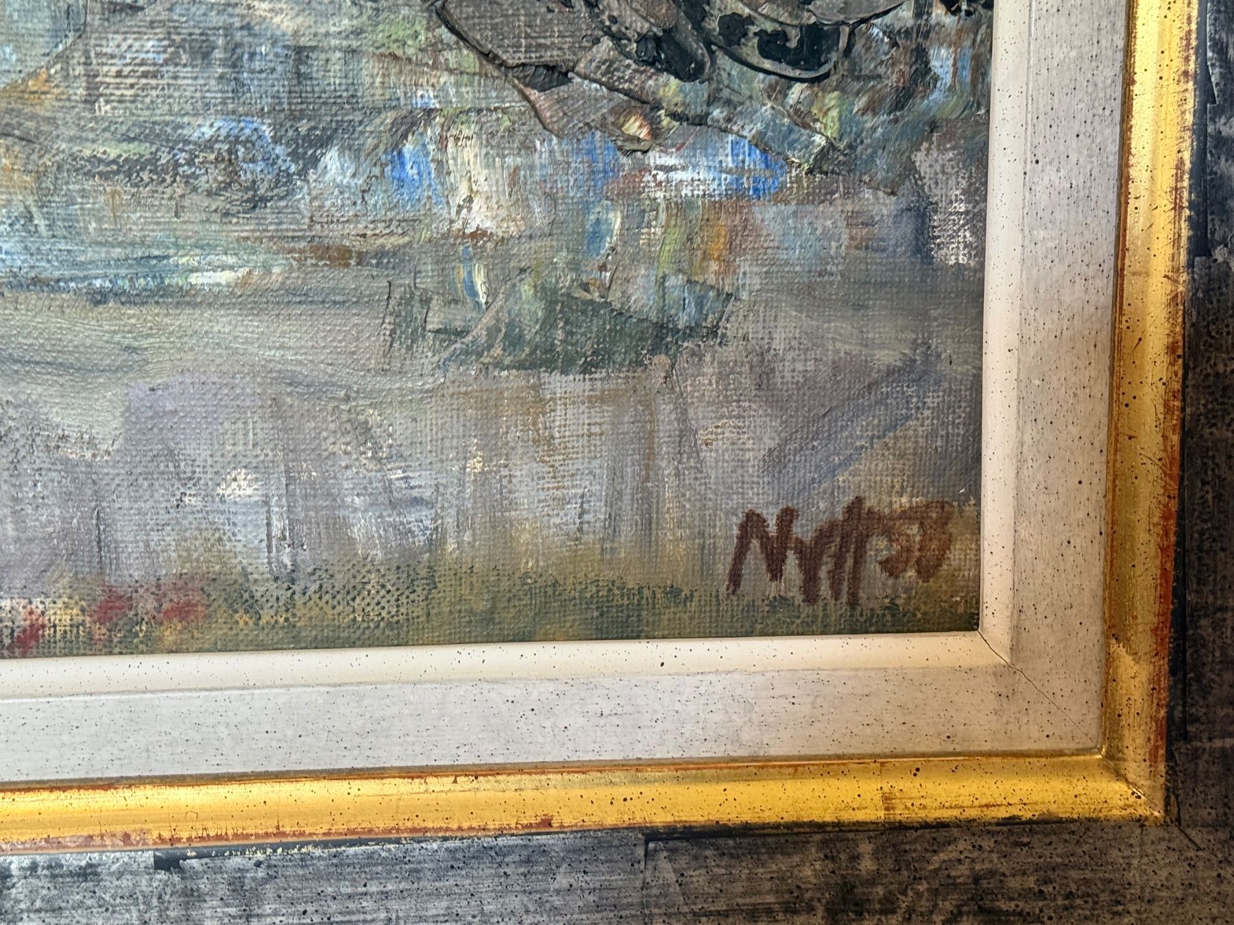 Gemälde: Ernst Nyfenegger Expressive Landschaft, signiert – Gebraucht aus Itingen von uhu777 3