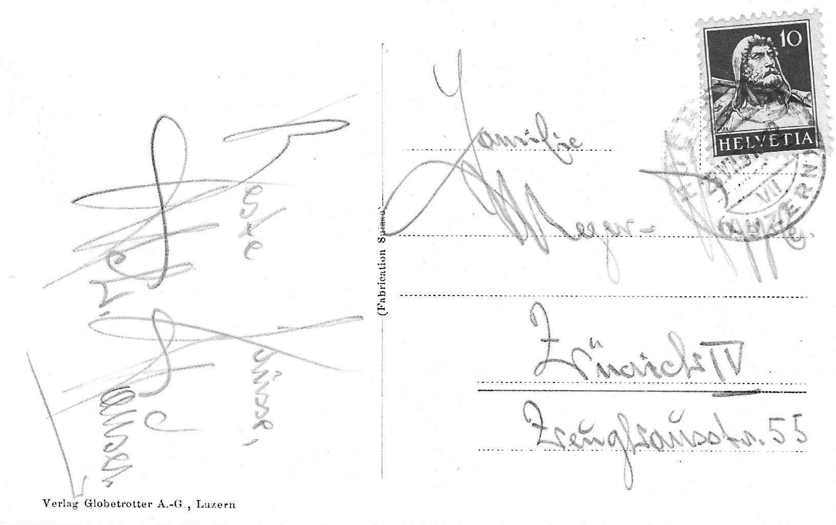 Cartoline postali: Hochdorf   LU – Usato da Flums venduto da Guscha1 1