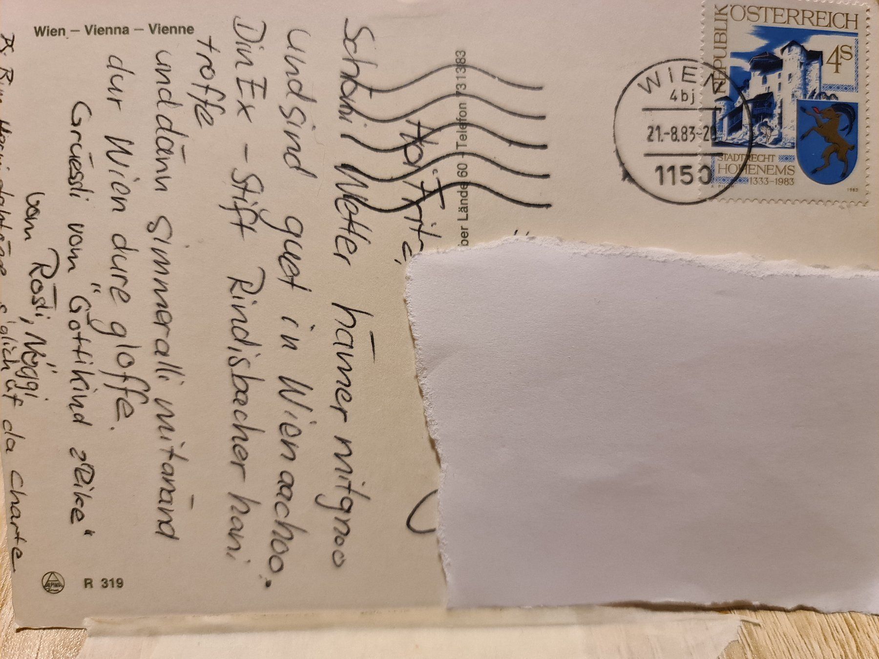 Cartoline postali: Ansichtskarte Wien Österreich – Usato da Dintikon venduto da Vexi 1