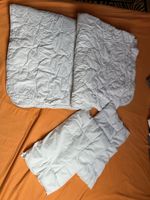 2x Kinderbettdecke + Kissen mit 3x Anzügen + 2x Schoner