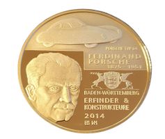 Medaille - Ferdinand Porsche / Ferry Porsche