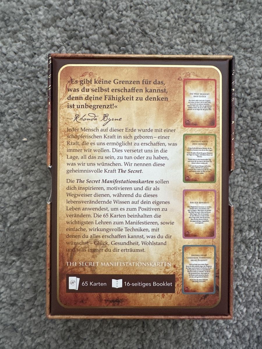 Libri: Manifestations Karten von Rhonda Byrne – Nuovo (secondo la descrizione) da Wangen SZ venduto da Jaay_Sky 1