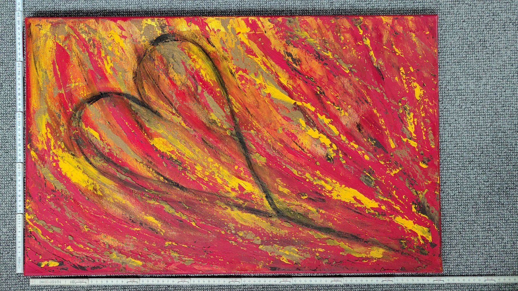 Dipinti: Abstraktes Acrylbild, handgemalt 80x50cm – Usato da Ballwil venduto da bom_ar