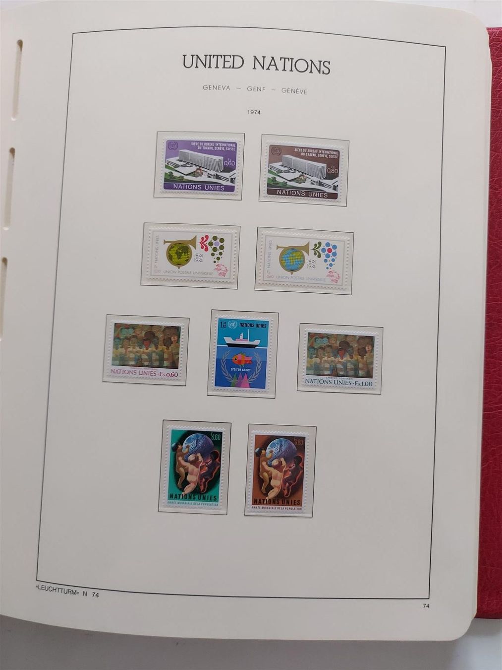 Tutti i francobolli: UNO Genf 1969-95 je 1x postfr. und gest. – Usato da Winterthur venduto da Kyoung 1