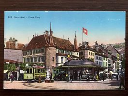 NEUCHÂTEL Place Pury TRAM / STRASSENBAHN