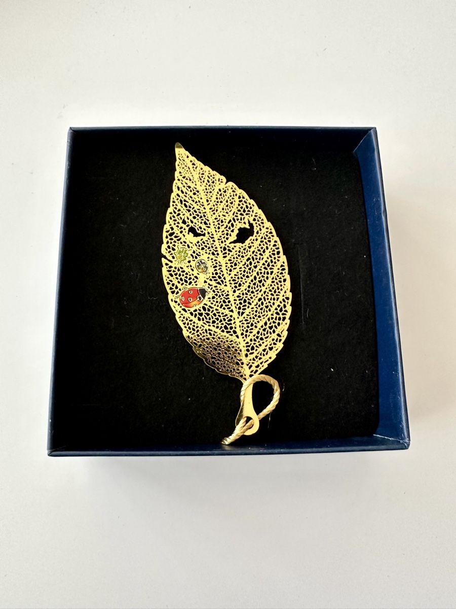 Altre raccolte & rarità: Golden Leaf Bookmark with Tassel – Nuovo (secondo la descrizione) da Gattikon venduto da Sarahs_Schatzkammer 4