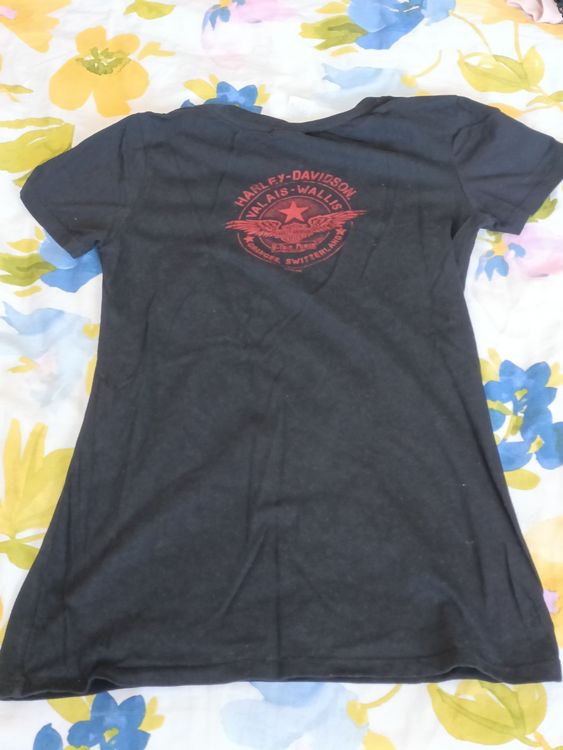 Super T-Shirt Harley-Davidson Femme Noir Brodé Taille S 4