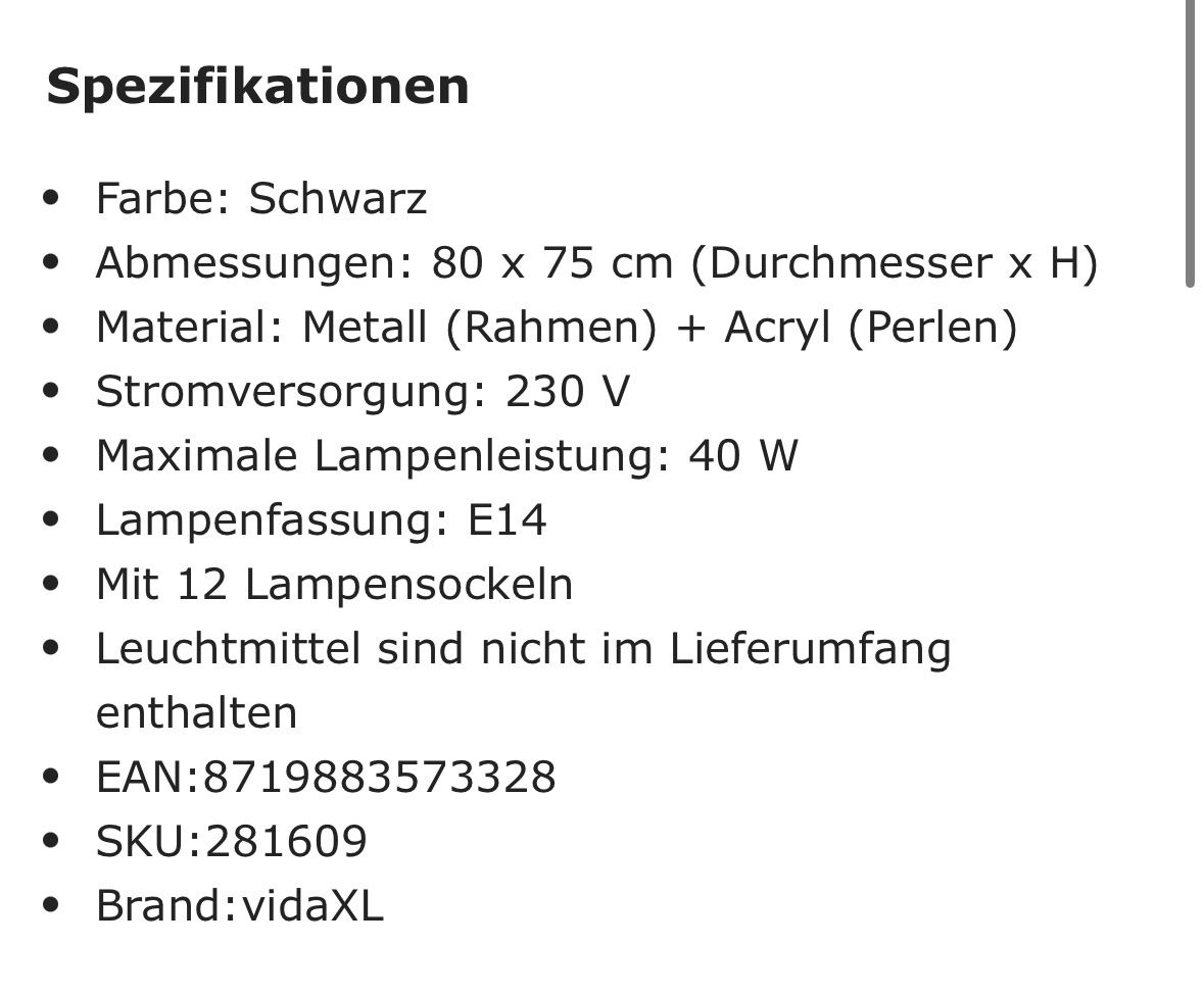 Kronleuchter & Deckenlampen: Kronleuchter schwarz – Gebraucht aus Ballwil von lar_5dlv 3