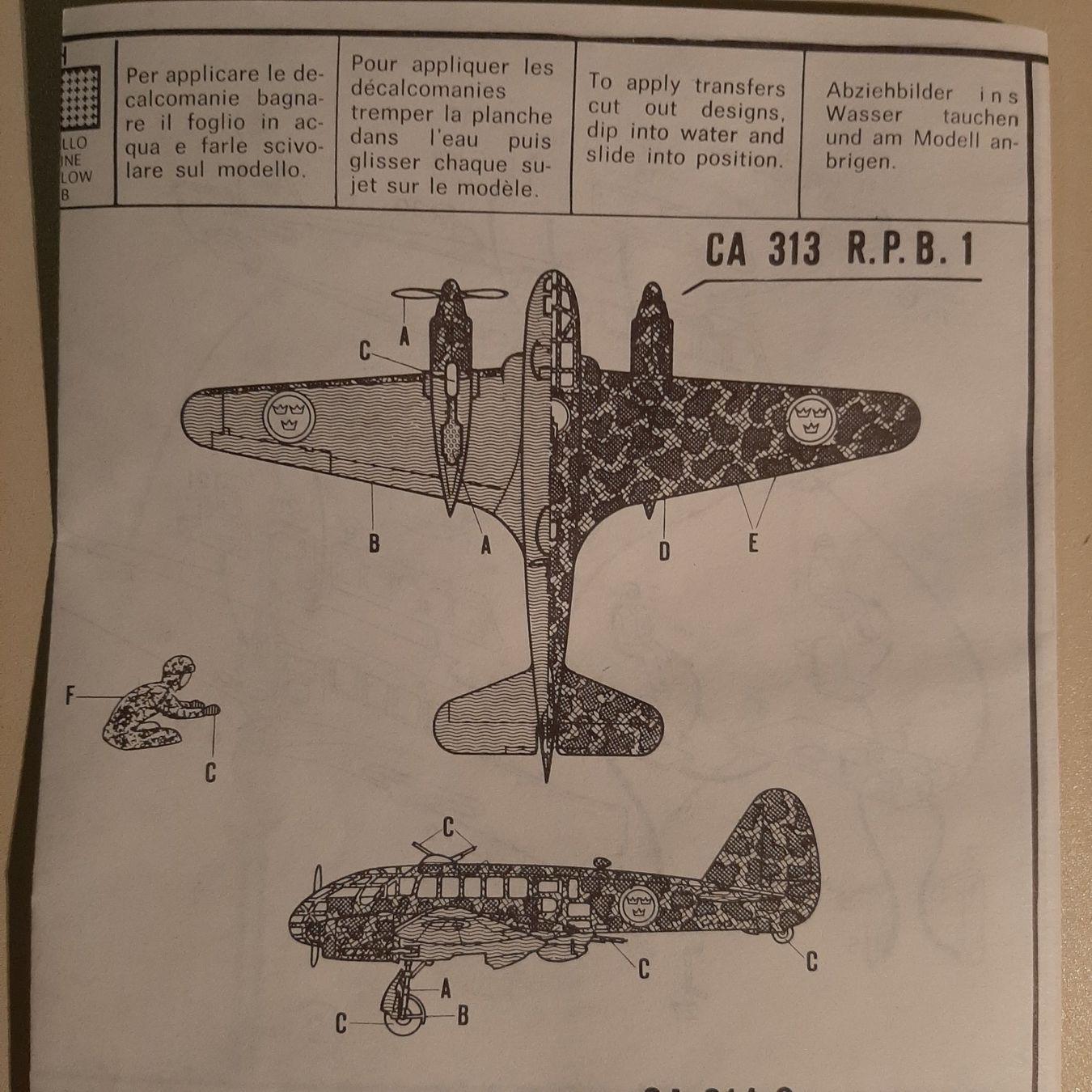 Italeri Kit di modellismo & Modellini statici: 1231 ... Caproni CA-313/314 ... Italeri 106 – Nuovo (secondo la descrizione) da Bonstetten venduto da Benibanny59 3