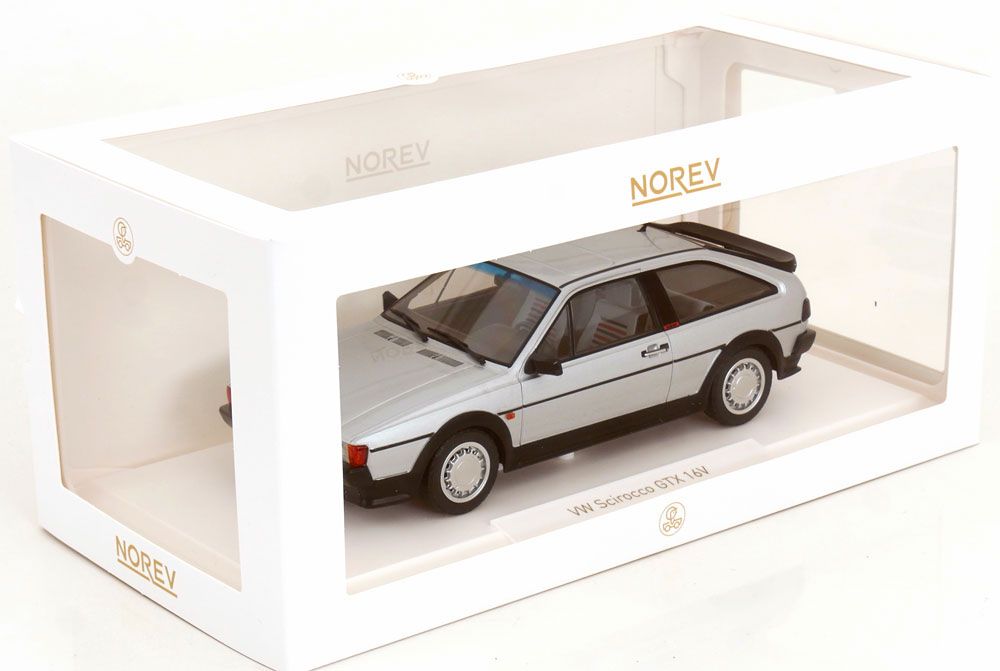 Volkswagen Modellini d'auto: VW SCIROCCO2 GTX 16V 1992 SILBER 1:18 NOREV – Nuovo e nell'imballaggio originale da Suhr venduto da Moebelsiralfred 2