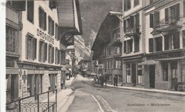 Interlaken-Marktgasse -Karte ungelaufen