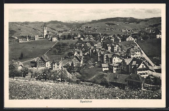 Cartoline postali: AK Speicher, Ortsansicht mit Kirche – Usato da Berlin venduto da bartko-reher