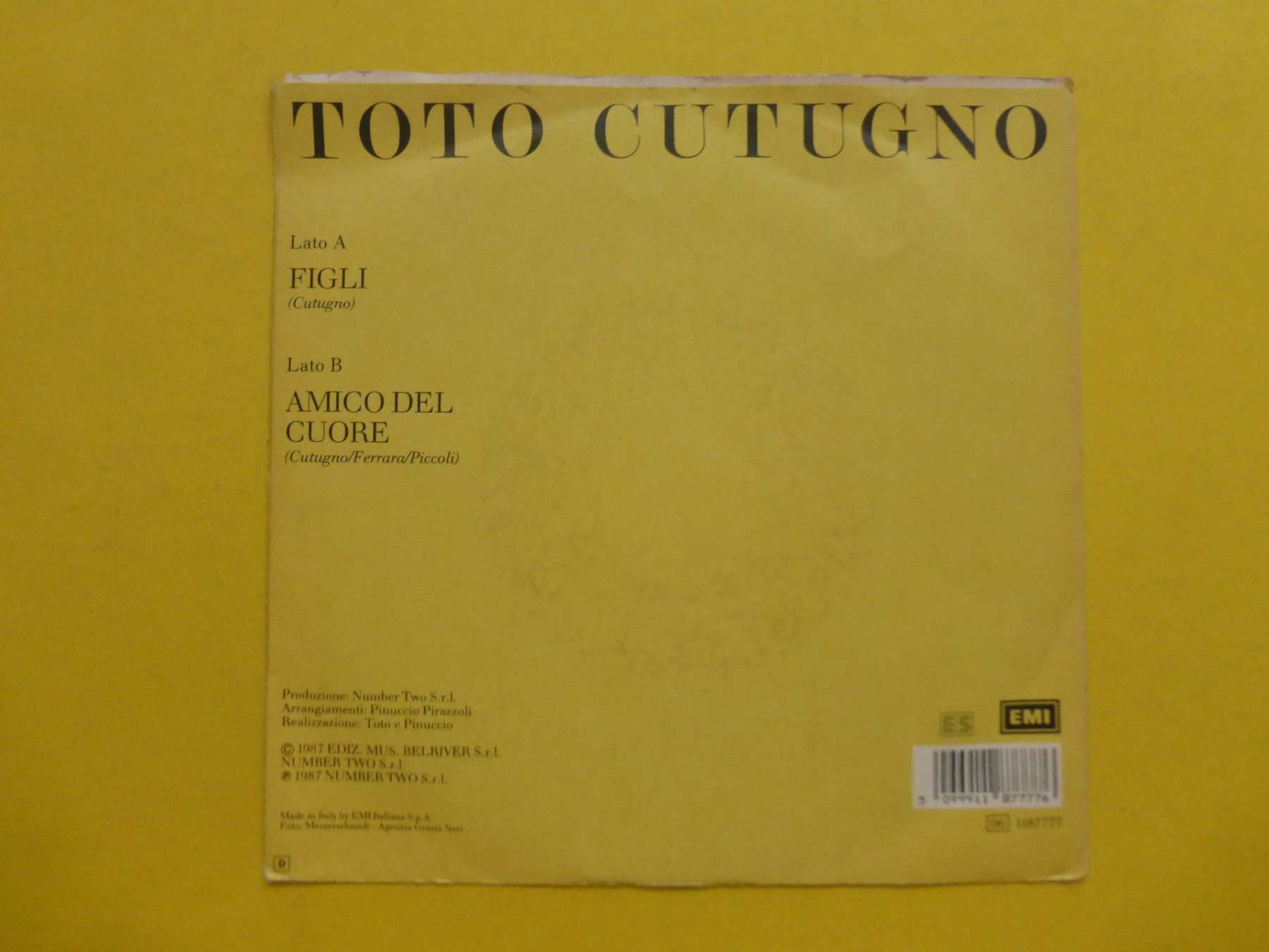 Schallplatten: Toto Cutugno – Figli – Gebraucht aus Zürich von Swiss57 1