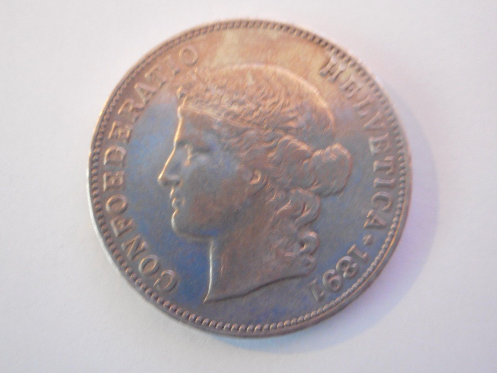 Alle Münzen: 5 Fr. 1891 silber vorz – Gebraucht aus Kriegstetten von pizlad2010