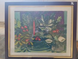 Peter Mieg - Stilleben Aquarell - signiert & gerahmt
