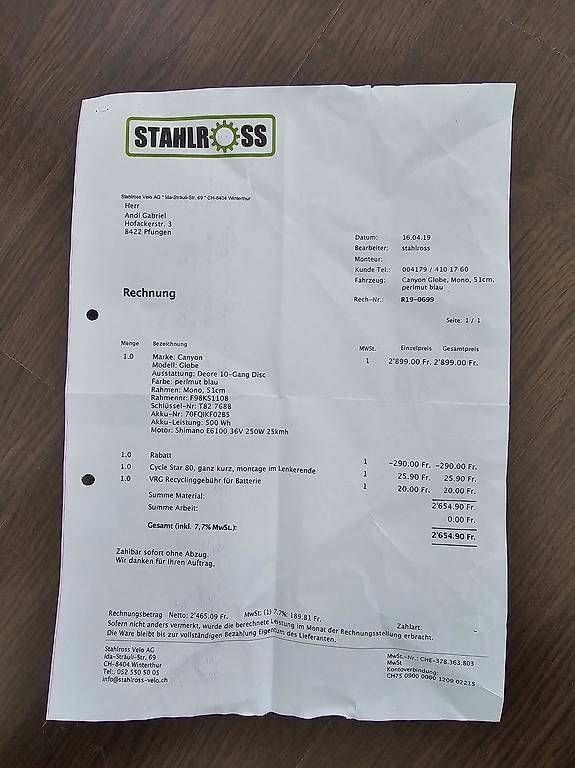Biciclette: E-Bike SHIMANO, 25 km. – Usato da Zug venduto da abv_9t5d 3