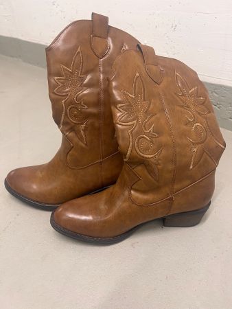 Cowboystiefel, Gr. 39, Damen Stiefel, Braun - Herbst Look!