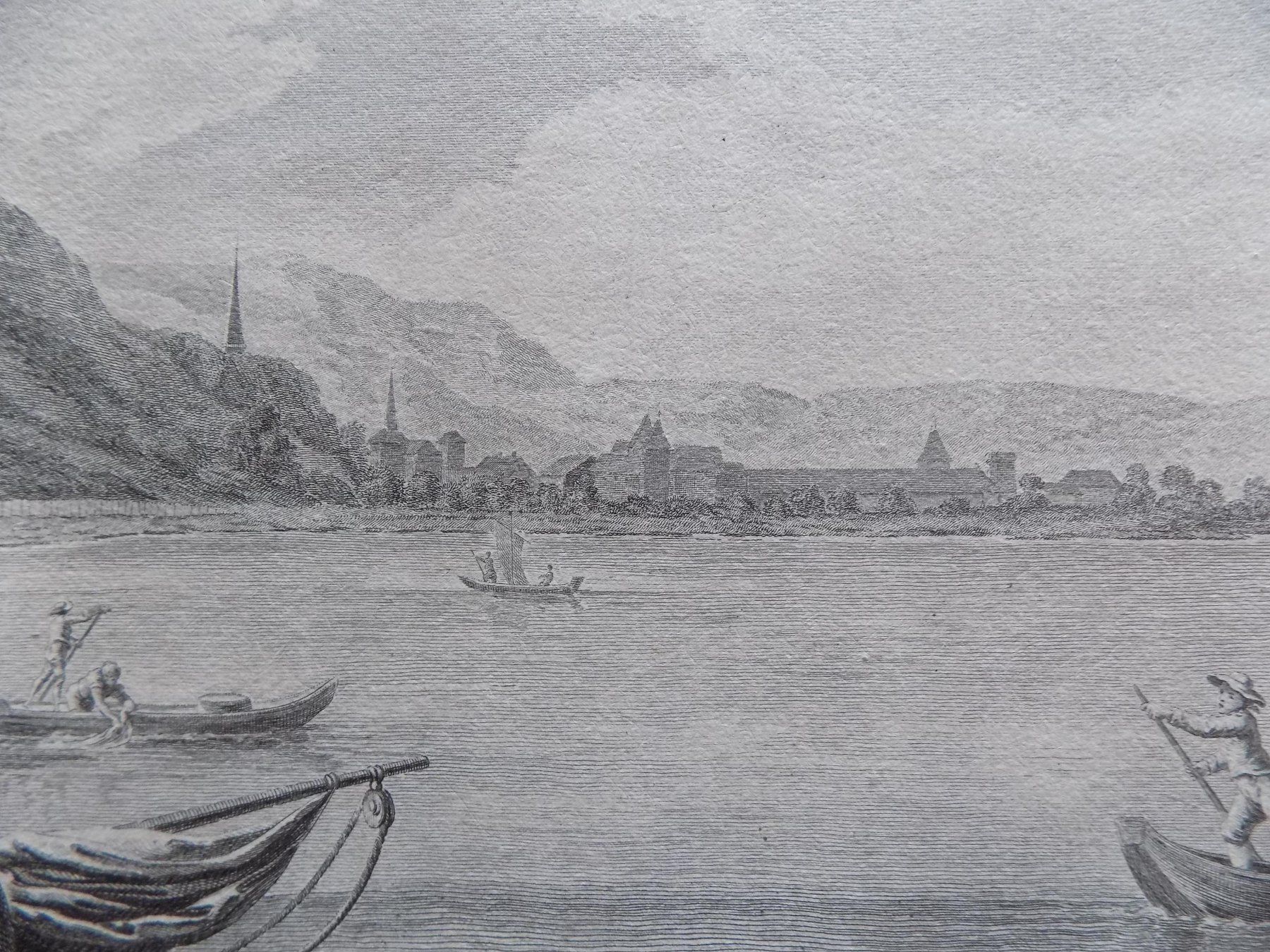 Gravures: Vue du Lac de Bienne Bielersee – D'occasion à Risch par Antikfee 3