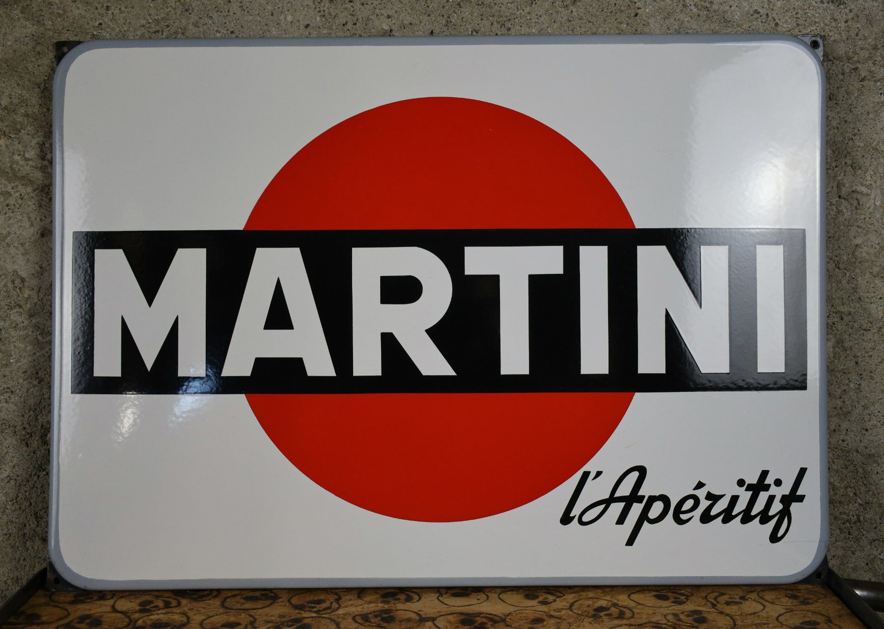 Martini Insegne: Emailschild "Martini l'Apéritif" – Usato da Birrwil venduto da brandschatz_birrwil