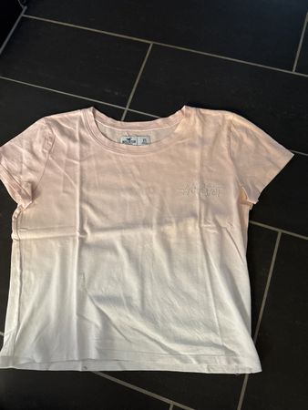 Hollister T-Shirt, Gr. XS, Sommerliches Ombre Rosa-Weiss