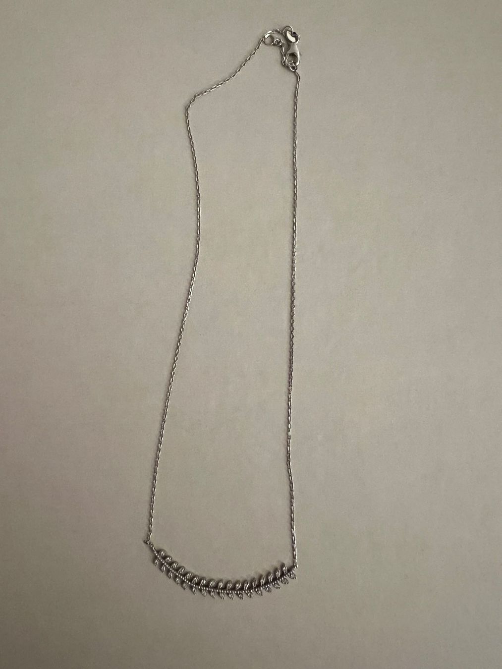Catenine: Collier argent 925 feuille strass soirée chic tendance – Usato da Genève venduto da joanna11