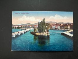 Ansichtskarte Genf koloriert 1916  (V204)