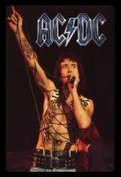 Blechschild-AC/DC-BON SCOTT MIT MIKROFON