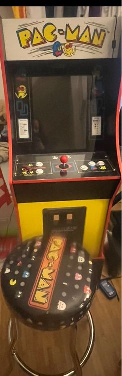 Pac-Man Arcade Automat mit Hocker - Spielhallen Feeling! (Gebraucht) in ...