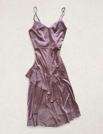 Kleid H&H Satin mit Rüschen altrosa