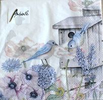 Serviette birdhouse backyard (1176) 2Stk.