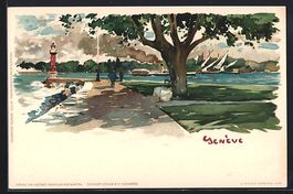Fritz Voellmy: Genève, Promenade am See