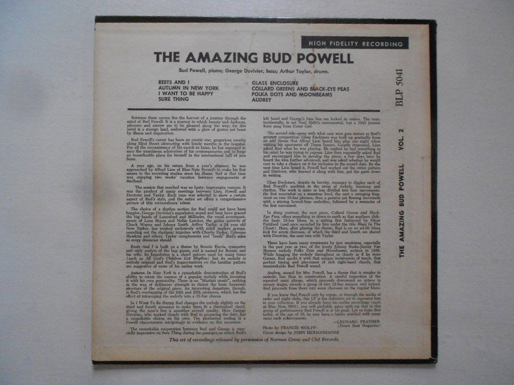 Dischi in vinile: BUD POWELL  -  THE AMAZING BUD POWELL – Usato da Bex venduto da Giorgiob 1