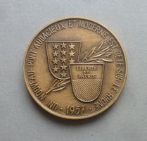 Bronze Medaille ++ Einweihung der neuen Rohne-Brücke 1957