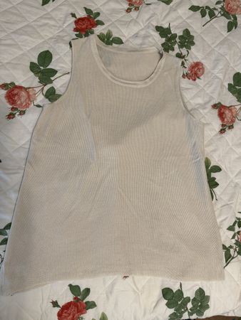 Ärmelloses Damen Top beige aus Italien