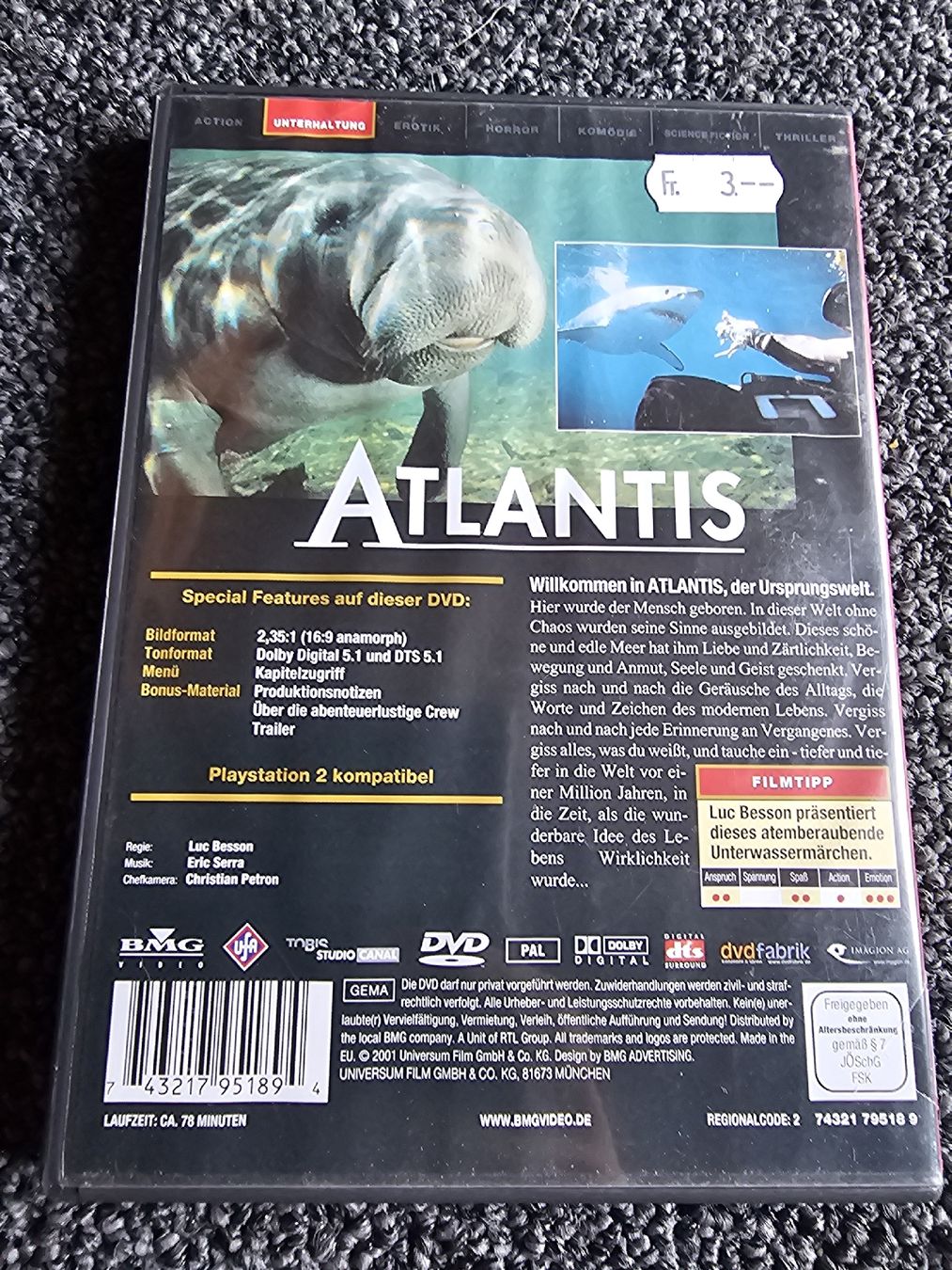 Tutti i DVDs: DVD Atlantis(22781) – Usato da Ruswil venduto da jan_bxl5 1