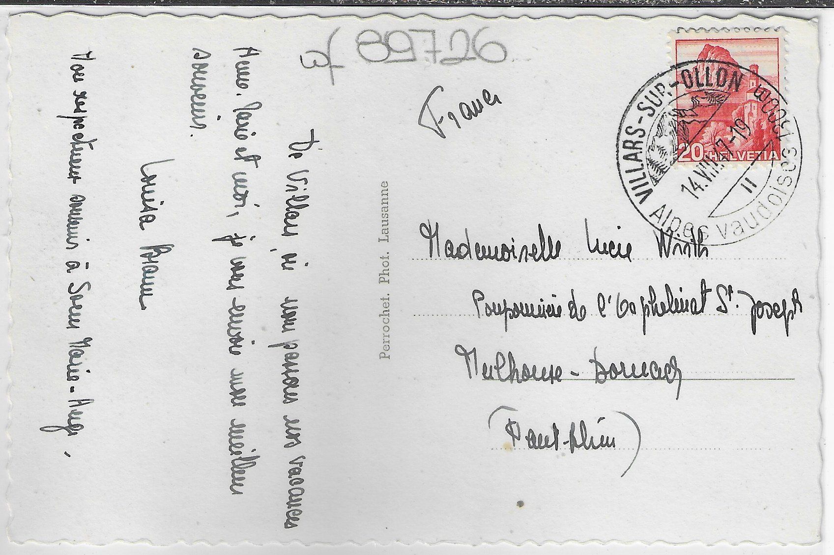 Cartoline postali: Villars Chesieres et les Alpes – Usato da Ettingen venduto da Kartenplanet 1
