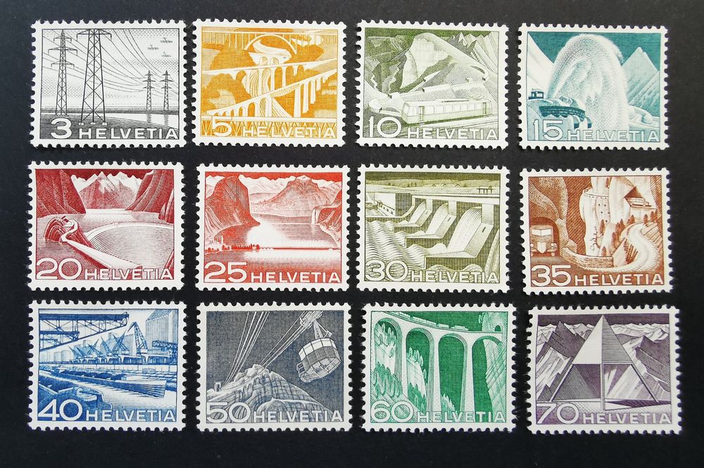 Suisse 1953 Pro Patria – Timbres Oblitérés Série 580-584 Complète, Collection Philatélie