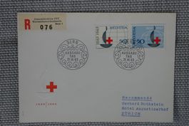 Ausschnitt Rotkreuzblock 1963, FDC