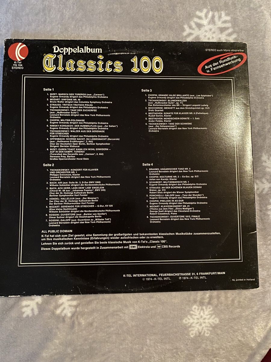 Schallplatten: Classics 100 – Gebraucht aus Gretzenbach von Cantate 1