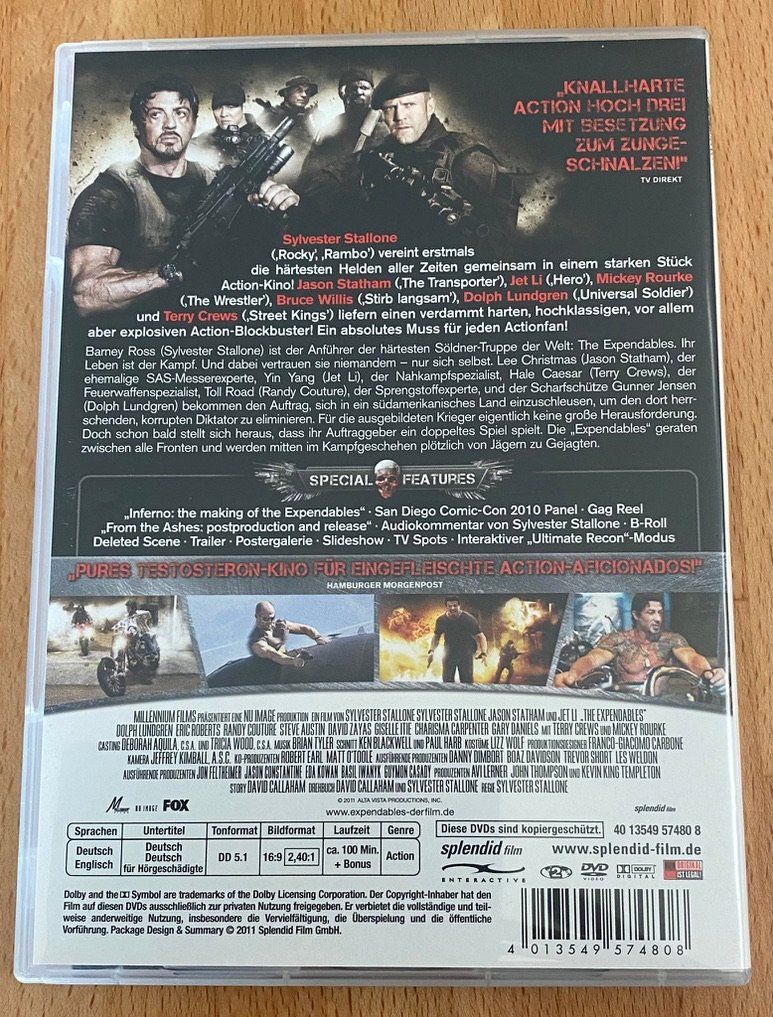 Tutti i DVDs: DVD - The Expendables – Usato da Winterthur venduto da Secondhand-Family 2