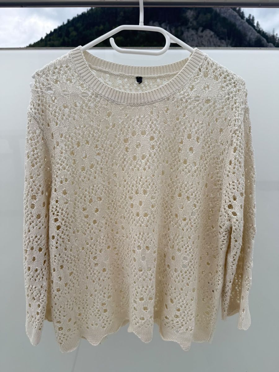 Top: Pull Chicorée maille ajourée beige taille XL – Usato da Boudry venduto da mat_zn57