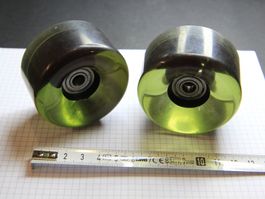 Skateboard Rollen transparent grün, 2 Stück