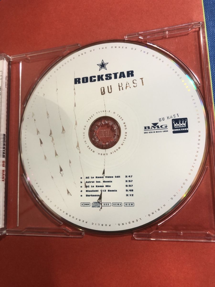 CDs: Rockstar Du Hast Maxi CD Rammstein  – Gebraucht aus Flaach von rubo7 2