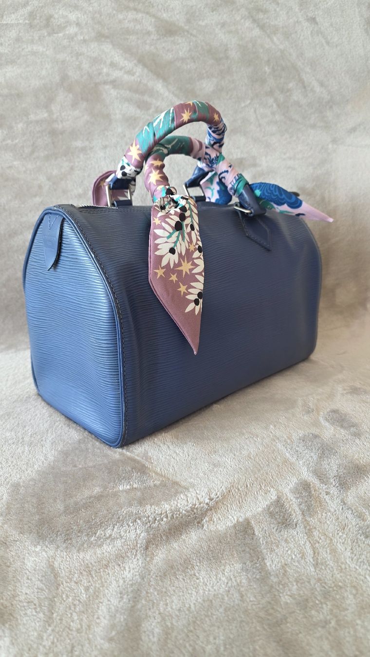 Louis Vuitton Borse da donna: Louis Vuitton Speedy bleu – Usato da Morges venduto da ShoppingTherapy 3
