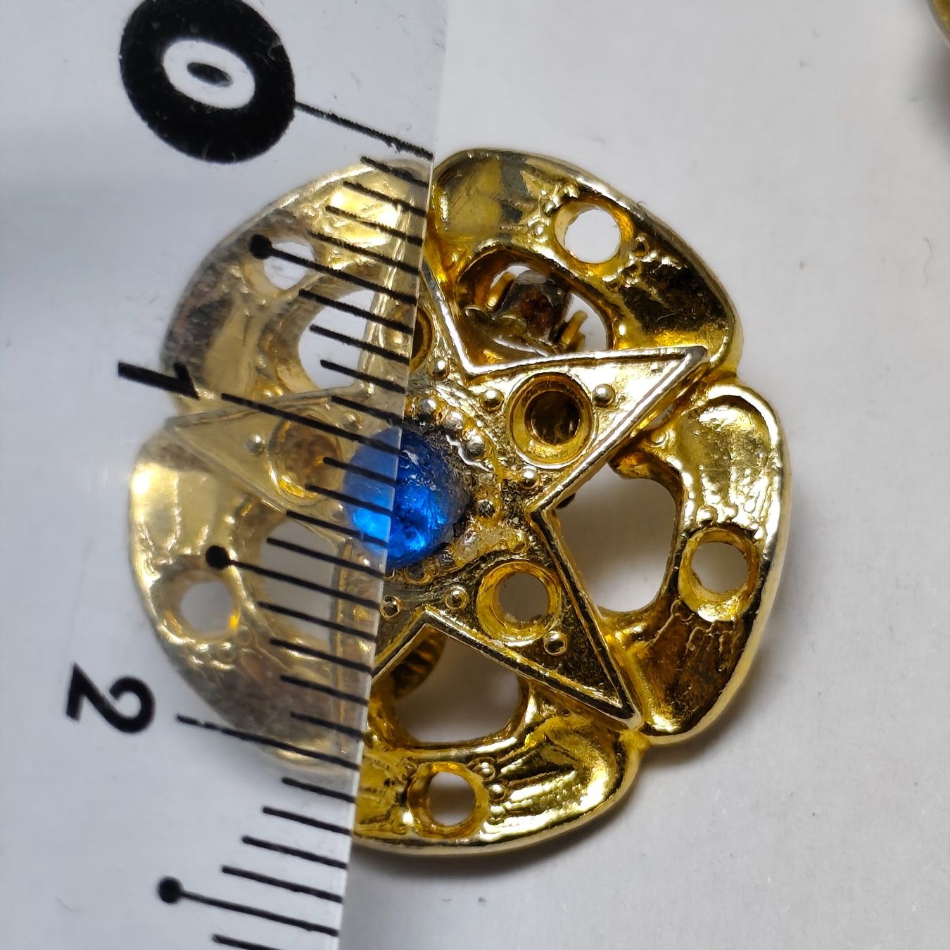Orecchini pendenti & Orecchini a lobo: Vintage Ohrclips goldfarben mit Strass #C1 – Usato da Châtelaine venduto da Tropic.Watch2 4